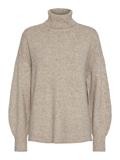 PCMALOU LS ROLLNECK KNIT NOOS BC taupe gray