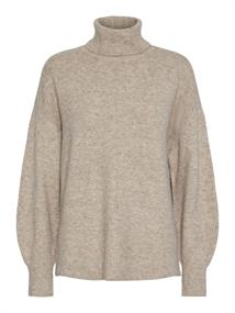 PCMALOU LS ROLLNECK KNIT NOOS BC taupe gray
