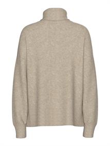 PCMALOU LS ROLLNECK KNIT NOOS BC taupe gray