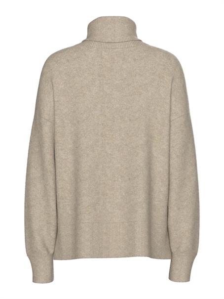 PCMALOU LS ROLLNECK KNIT NOOS BC taupe gray