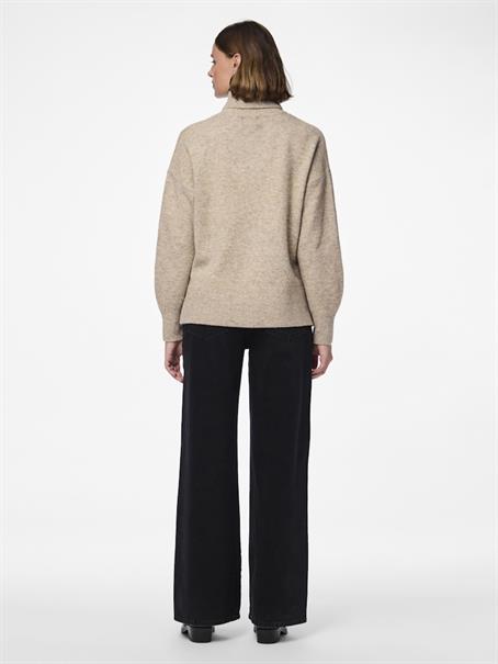 PCMALOU LS ROLLNECK KNIT NOOS BC taupe gray