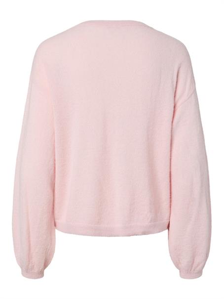 PCNAOMI LS O-NECK KNIT CARDIGAN NOOS BC roseate spoonbill