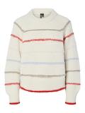 PCNELIA LS O-NECK KNIT NOOS BC birch
