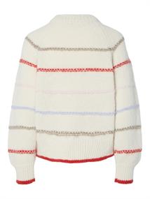 PCNELIA LS O-NECK KNIT NOOS BC birch