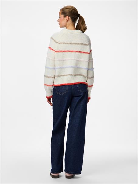 PCNELIA LS O-NECK KNIT NOOS BC birch