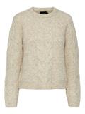 PCNINA LS O-NECK KNIT NOOS BC birch