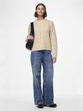 PCNINA LS O-NECK KNIT NOOS BC birch