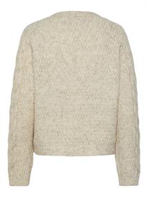 PCNINA LS O-NECK KNIT NOOS BC birch