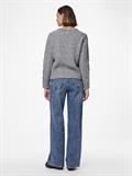 PCNINA LS O-NECK KNIT NOOS BC medium grey melange