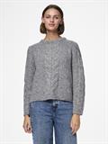PCNINA LS O-NECK KNIT NOOS BC medium grey melange
