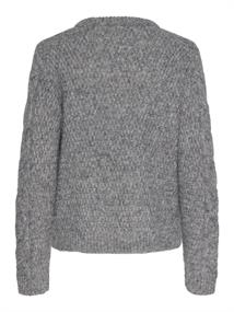 PCNINA LS O-NECK KNIT NOOS BC medium grey melange