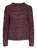 PCNINA LS O-NECK KNIT NOOS BC tawny port