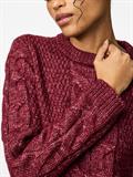 PCNINA LS O-NECK KNIT NOOS BC tawny port
