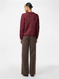 PCNINA LS O-NECK KNIT NOOS BC tawny port