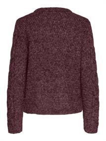 PCNINA LS O-NECK KNIT NOOS BC tawny port