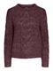 PCNINA LS O-NECK KNIT NOOS BC tawny port