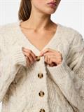 PCNINA LS V-NECK KNIT CARDIGAN NOOS BC birch