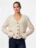 PCNINA LS V-NECK KNIT CARDIGAN NOOS BC birch