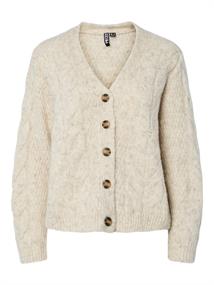 PCNINA LS V-NECK KNIT CARDIGAN NOOS BC birch