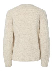 PCNINA LS V-NECK KNIT CARDIGAN NOOS BC birch