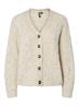 PCNINA LS V-NECK KNIT CARDIGAN NOOS BC birch