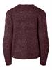 PCNINA LS V-NECK KNIT CARDIGAN NOOS BC tawny port