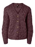 PCNINA LS V-NECK KNIT CARDIGAN NOOS BC tawny port