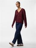 PCNINA LS V-NECK KNIT CARDIGAN NOOS BC tawny port
