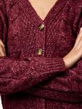 PCNINA LS V-NECK KNIT CARDIGAN NOOS BC tawny port