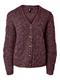 PCNINA LS V-NECK KNIT CARDIGAN NOOS BC tawny port