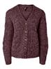 PCNINA LS V-NECK KNIT CARDIGAN NOOS BC tawny port