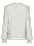 PCOLLINE LS LACE TOP WVN NOOS cloud dancer