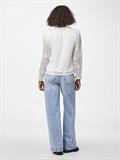 PCOLLINE LS LACE TOP WVN NOOS cloud dancer