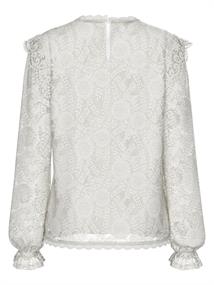 PCOLLINE LS LACE TOP WVN NOOS cloud dancer