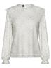 PCOLLINE LS LACE TOP WVN NOOS cloud dancer