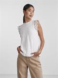PCOLLINE SL LACE TOP WVN NOOS cloud dancer