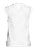 PCOLLINE SL LACE TOP WVN NOOS cloud dancer