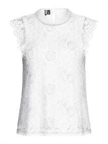 PCOLLINE SL LACE TOP WVN NOOS cloud dancer