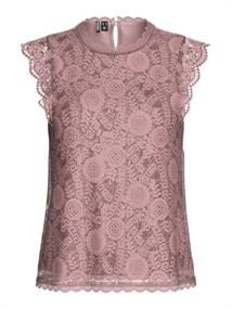 PCOLLINE SL LACE TOP WVN NOOS woodrose
