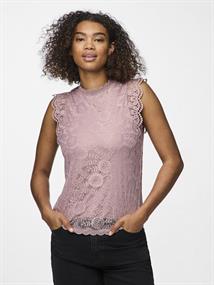 PCOLLINE SL LACE TOP WVN NOOS woodrose