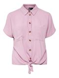 PCPIA SS TIE SHIRT WVN NOOS dawn pink