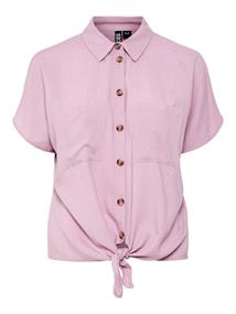 PCPIA SS TIE SHIRT WVN NOOS dawn pink