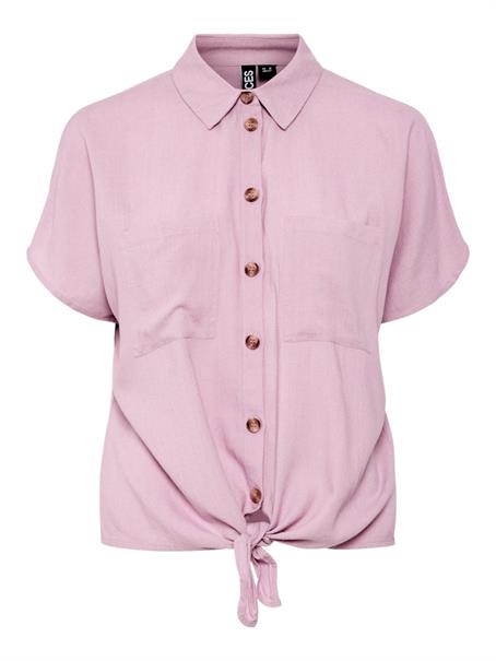 PCPIA SS TIE SHIRT WVN NOOS dawn pink