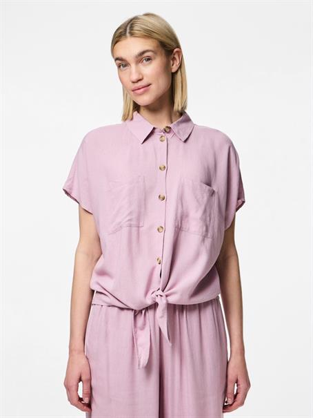 PCPIA SS TIE SHIRT WVN NOOS dawn pink