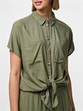 PCPIA SS TIE SHIRT WVN NOOS deep lichen green