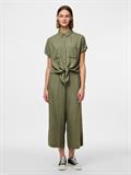 PCPIA SS TIE SHIRT WVN NOOS deep lichen green