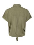PCPIA SS TIE SHIRT WVN NOOS deep lichen green