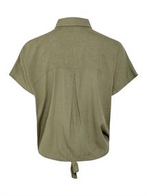 PCPIA SS TIE SHIRT WVN NOOS deep lichen green