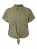 PCPIA SS TIE SHIRT WVN NOOS deep lichen green