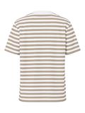 PCRIA SS TEE STRIPES JRS NOOS BC silver mink